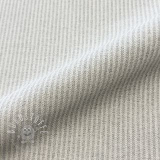 Dekostoff DOBBY Colored stripe light grey