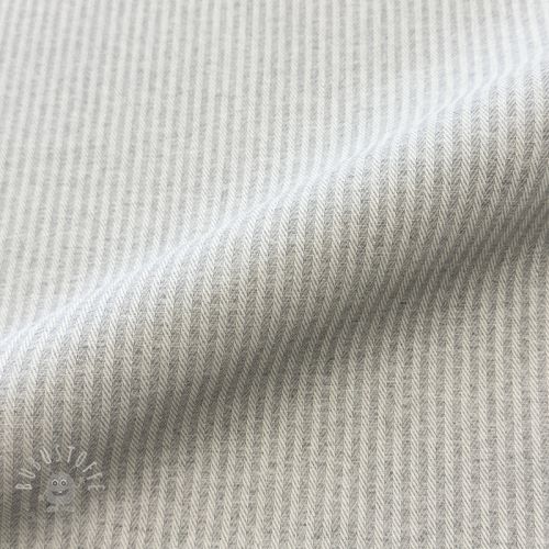 Dekostoff DOBBY Colored stripe light grey