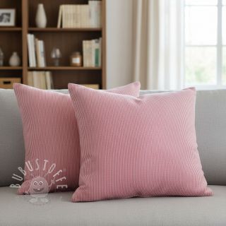 Dekostoff DOBBY Colored stripe fuchsia