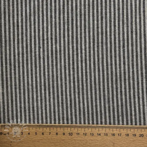 Dekostoff DOBBY Colored stripe black