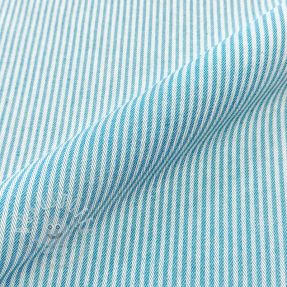 Dekostoff DOBBY Colored stripe turquoise