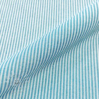 Dekostoff DOBBY Colored stripe turquoise