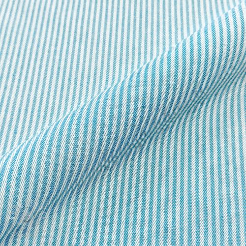 Dekostoff DOBBY Colored stripe turquoise