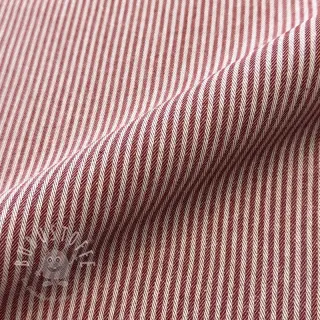 Dekostoff DOBBY Colored stripe burgundy