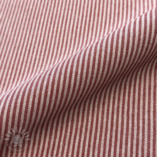 Dekostoff DOBBY Colored stripe burgundy