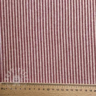 Dekostoff DOBBY Colored stripe burgundy