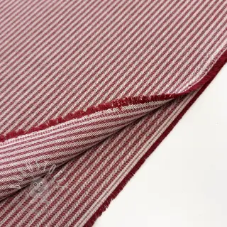 Dekostoff DOBBY Colored stripe burgundy