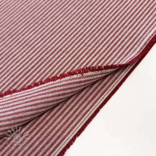 Dekostoff DOBBY Colored stripe burgundy