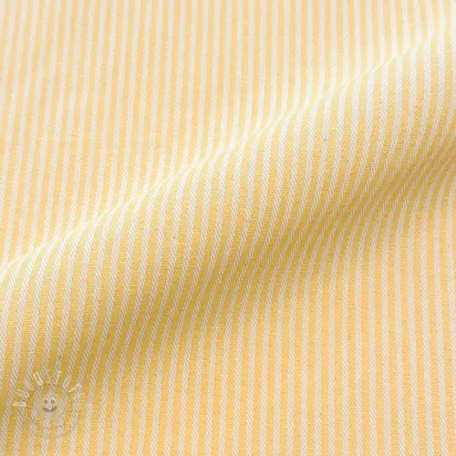Dekostoff DOBBY Colored stripe pastel yellow