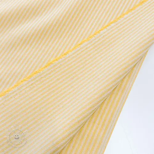 Dekostoff DOBBY Colored stripe pastel yellow