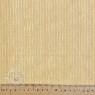 Dekostoff DOBBY Colored stripe pastel yellow