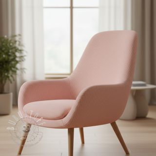 Dekostoff DOBBY Colored stripe light pink