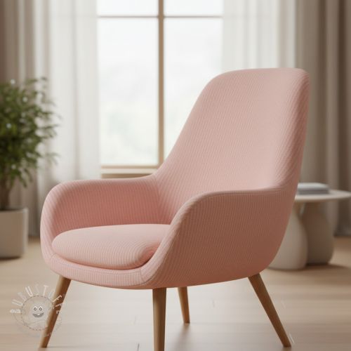 Dekostoff DOBBY Colored stripe light pink