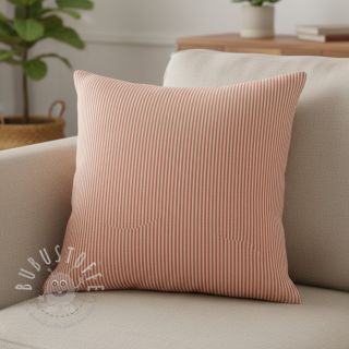 Dekostoff DOBBY Colored stripe dark orange