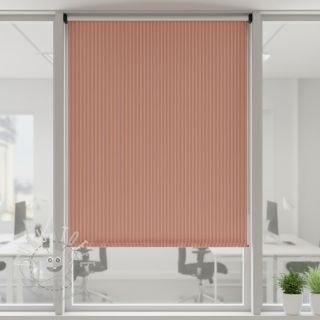 Dekostoff DOBBY Colored stripe coral