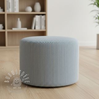 Dekostoff DOBBY Colored stripe blue