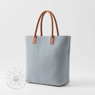 Dekostoff DOBBY Colored stripe blue