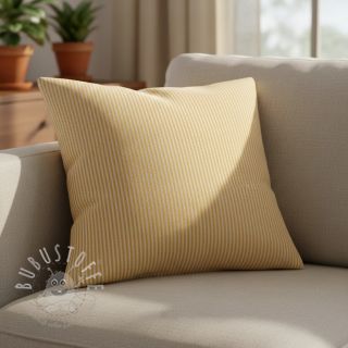 Dekostoff DOBBY Colored stripe ochre