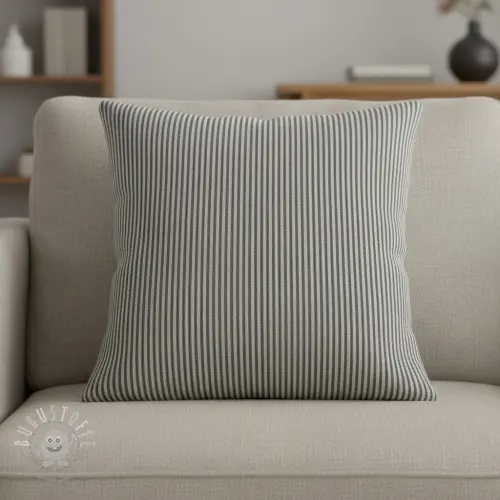 Dekostoff DOBBY Colored stripe black