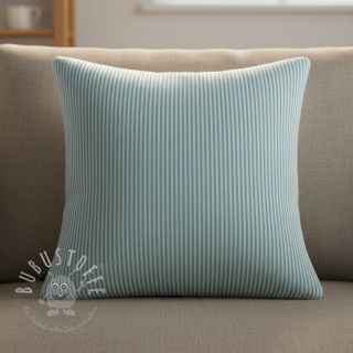 Dekostoff DOBBY Colored stripe turquoise