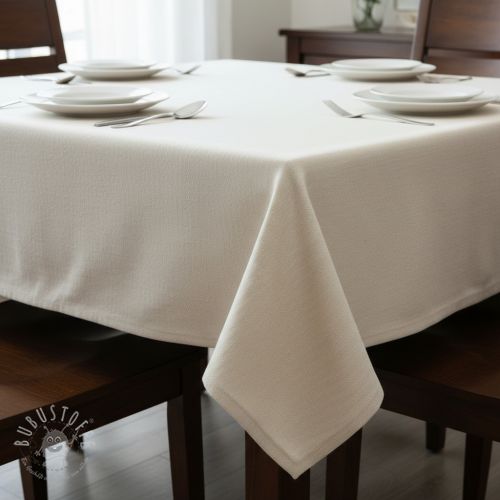 Dekostoff DOBBY Colored stripe naturel