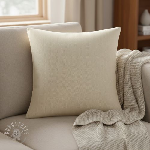 Dekostoff DOBBY Colored stripe naturel