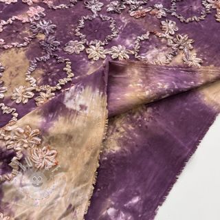 Baumwollstoff TIE DYE EMBROIDERY Eva tape design D