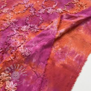 Baumwollstoff TIE DYE EMBROIDERY Eva tape design F