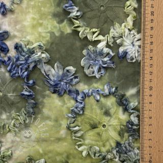 Baumwollstoff TIE DYE EMBROIDERY Eva tape design A