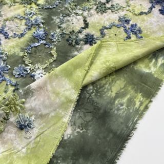 Baumwollstoff TIE DYE EMBROIDERY Eva tape design A