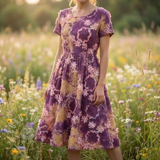 Baumwollstoff TIE DYE EMBROIDERY Eva tape design D