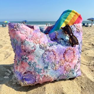 Baumwollstoff TIE DYE EMBROIDERY Eva tape design C