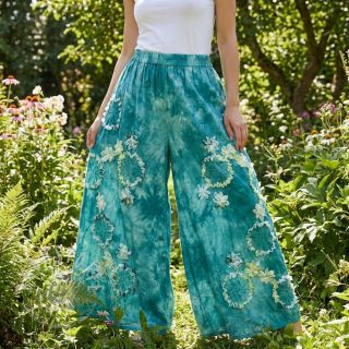 Baumwollstoff TIE DYE EMBROIDERY Eva tape design B