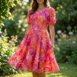 Baumwollstoff TIE DYE EMBROIDERY Eva tape design F