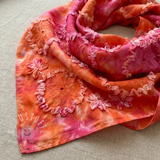 Baumwollstoff TIE DYE EMBROIDERY Eva tape design F