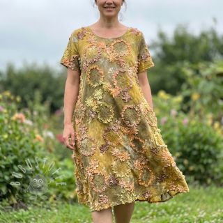 Baumwollstoff TIE DYE EMBROIDERY Eva tape design E