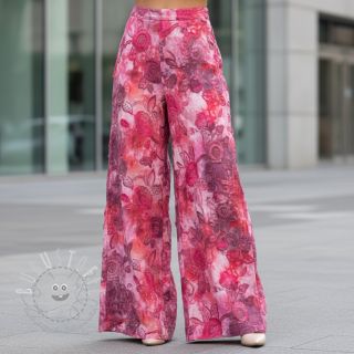 Baumwollstoff TIE DYE EMBROIDERY Flora design D