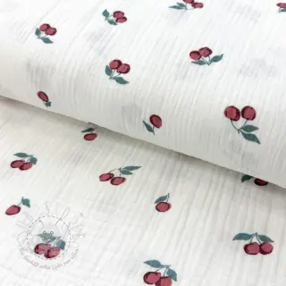 Double gauze/musselin Fruits cherry ORGANIC