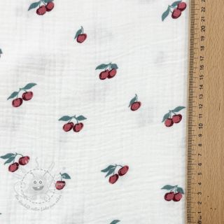 Double gauze/musselin Fruits cherry ORGANIC