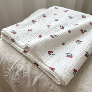 Double gauze/musselin Fruits cherry ORGANIC