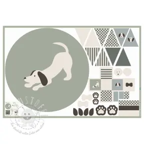 Baumwollstoff Dog PANEL digital print