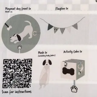 Baumwollstoff Dog PANEL digital print