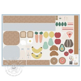 Baumwollstoff Farmers market PANEL digital print