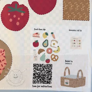 Baumwollstoff Farmers market PANEL digital print