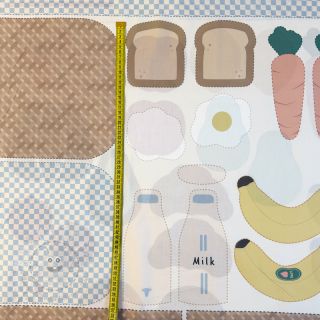 Baumwollstoff Farmers market PANEL digital print