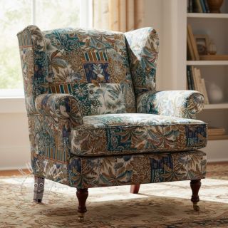 Dekostoff jacquard Basmati allover bleu