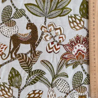 Dekostoff jacquard Soliman allover blanc