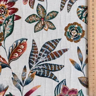 Dekostoff jacquard Neroli allover blanc