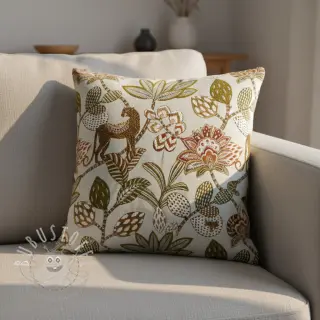 Dekostoff jacquard Soliman allover blanc