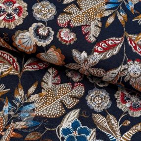 Dekostoff jacquard Neroli allover nuit